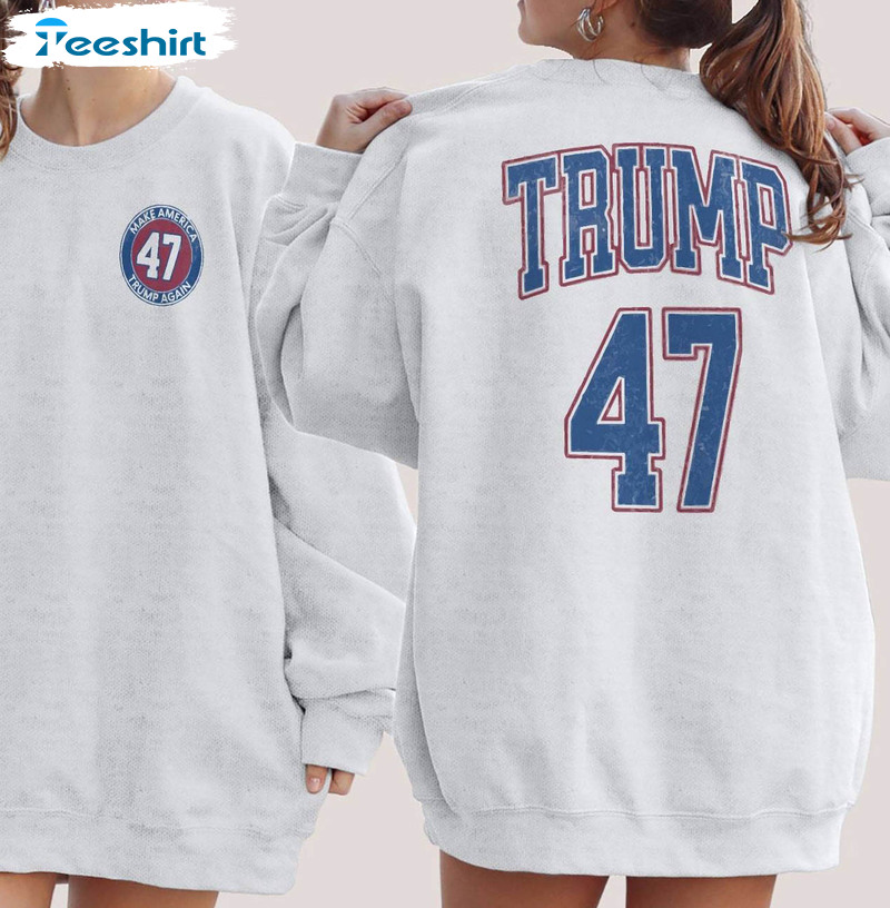 Make America Trump Again Sweatshirt, Groovy Trump Varsity Shirt Tee Tops