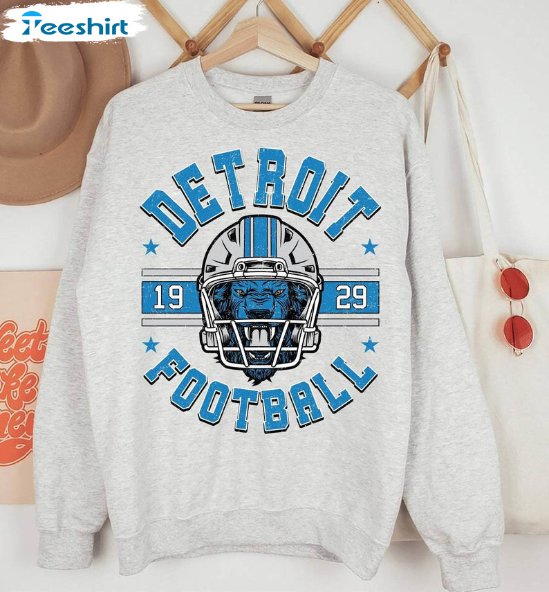 Funny Detroit Lions Shirt, Groovy Football Long Sleeve Unisex Hoodie