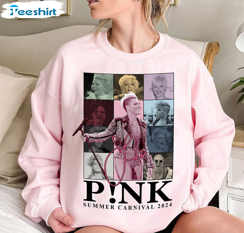 Groovy Pink Summer Carnival Shirt, Unique Pink On Tour Sweatshirt Sweater