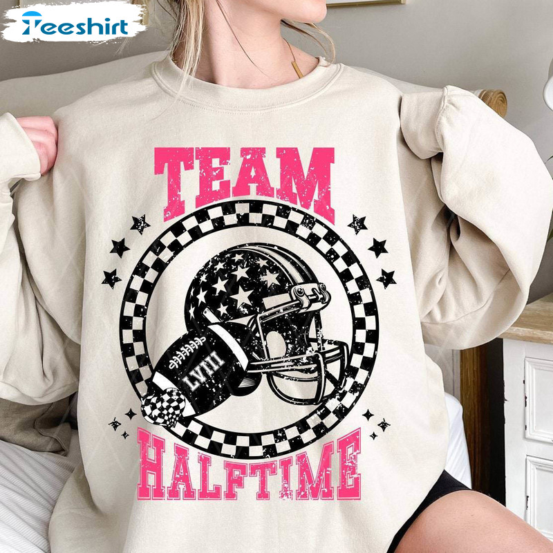 Vintage Team Halftime Shirt, Trendy Super Sunday Halftime Hoodie Tee Tops