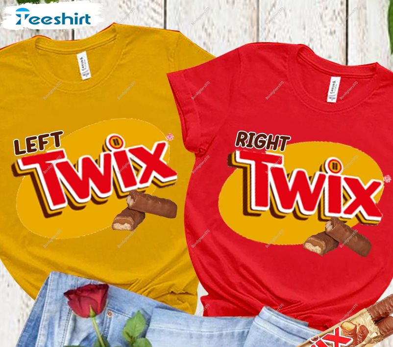 Left And Right Couple Shirt - Candy Halloween Unisex T-shirt Tee Tops