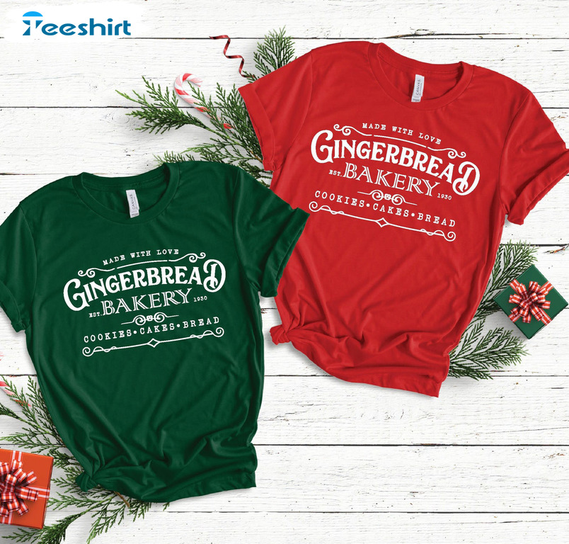 Gingerbread Bakery Shirt - Chirstmas Bakery Sweatshirt Crewneck