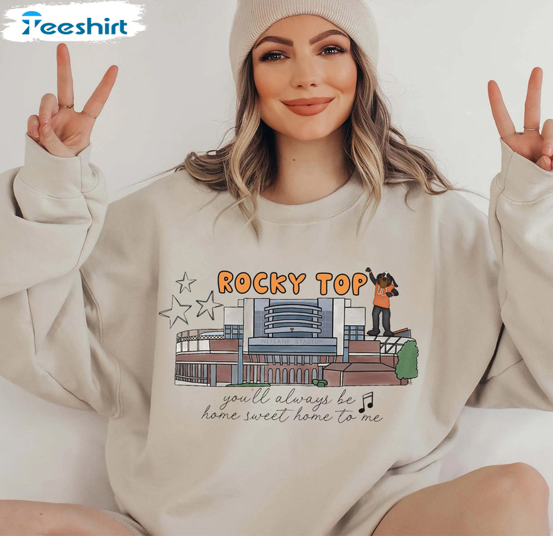 Rocky Top Sweatshirt - Tennessee Football Trendy Long Sleeve Tee Tops