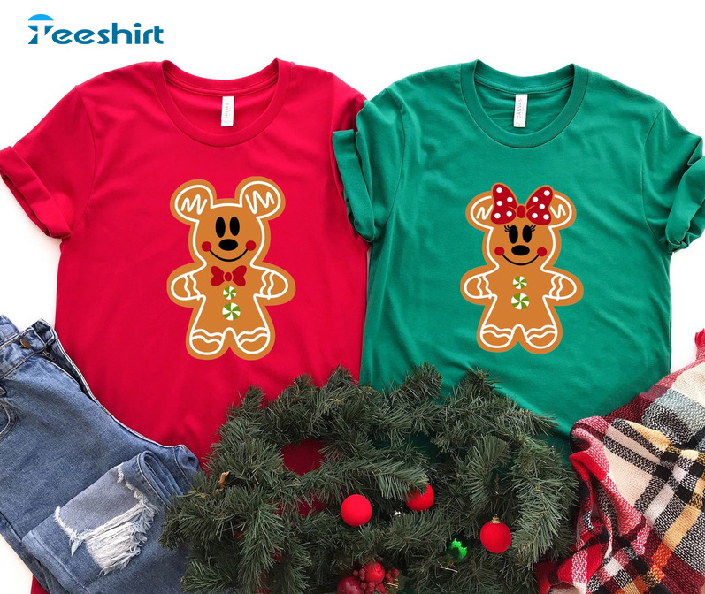 Ginger Cookies Shirt - Mickey Minnie Disney Ears Christmas Long Sleeve Tee Tops