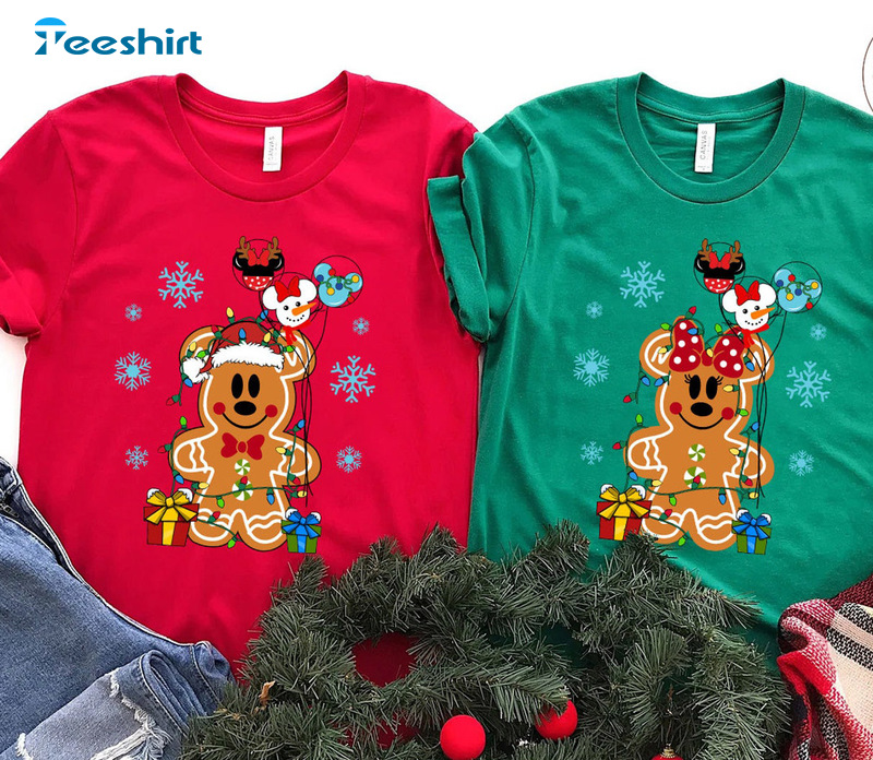 Mickey Ginger Cookies Shirt - Christmas Mickey Minnie Disney Short Sleeve Tee Tops