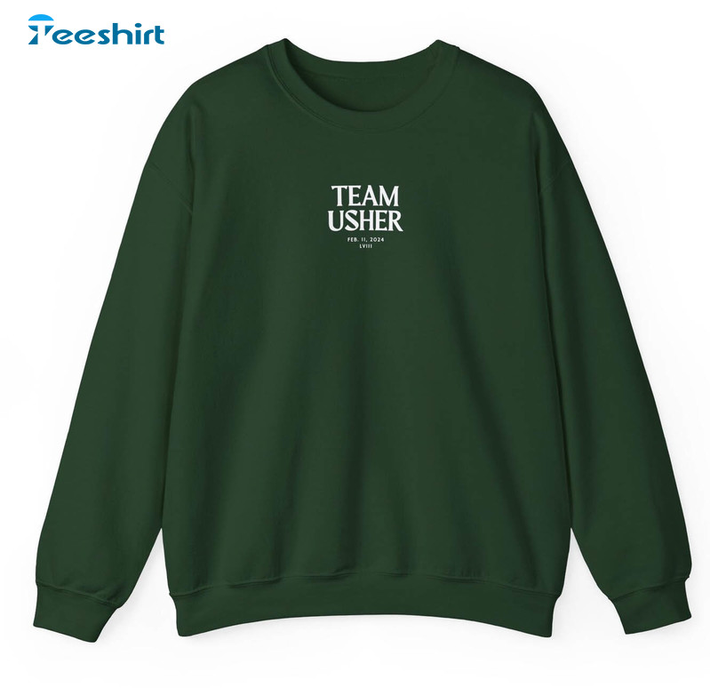 Comfort Usher Superbowl Shirt, Funny Team Usher Halftime Show Crewneck Long Sleeve