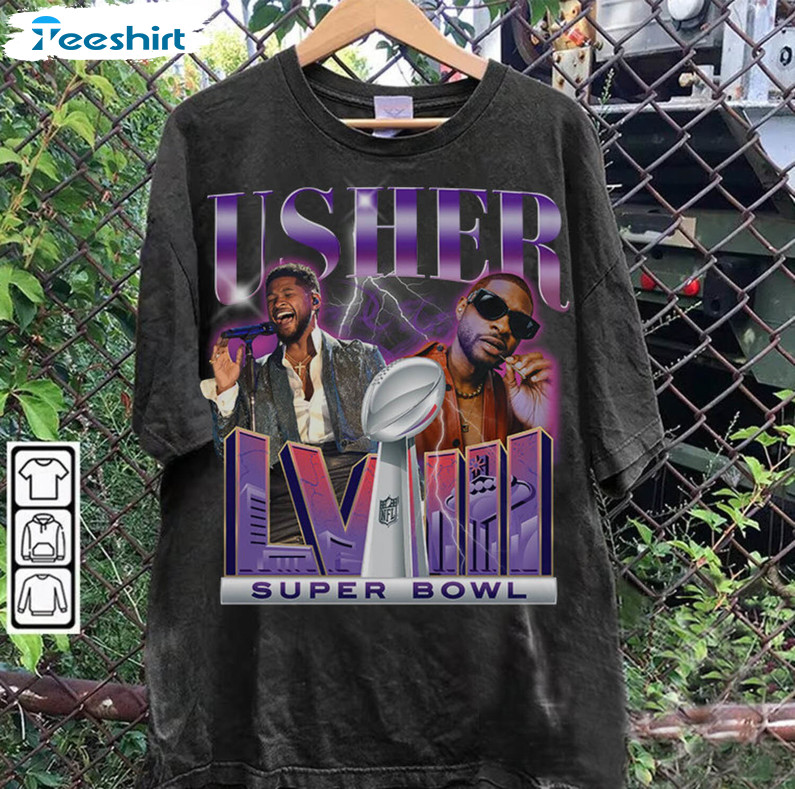 Usher Superbowl Inspired Shirt, Fantastic Super Bowl 2024 Long Sleeve Short Sleeve