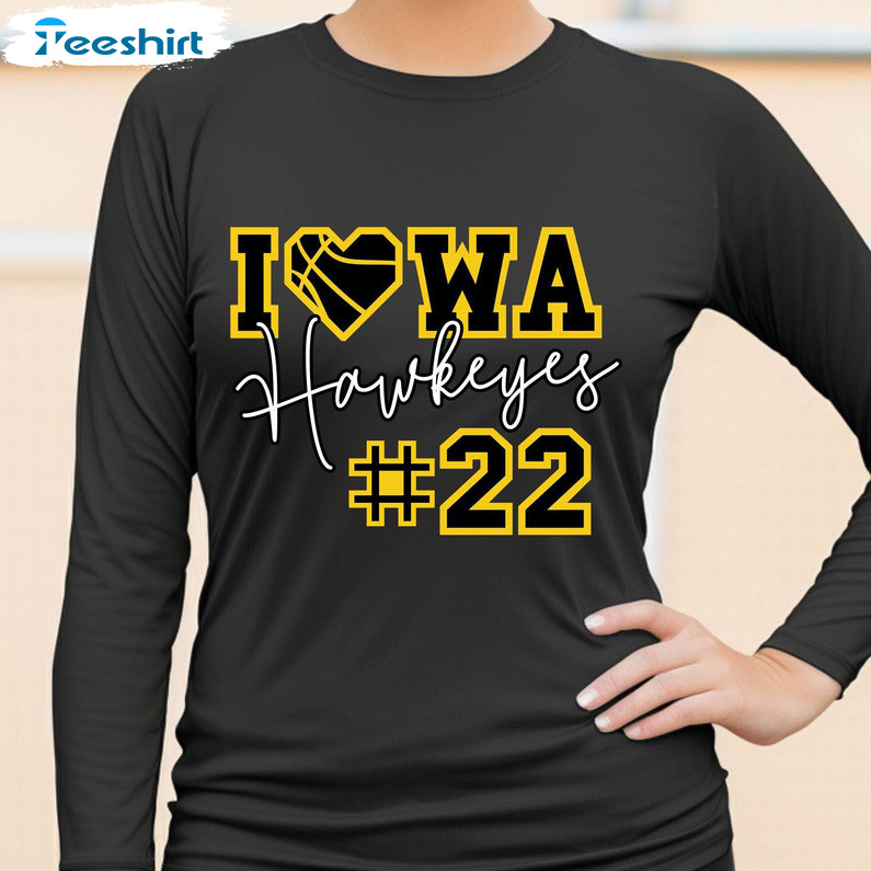 New Rare Iowa Hawkeyes Unisex Hoodie, Funny Caitlin Clark Shirt Short Sleeve