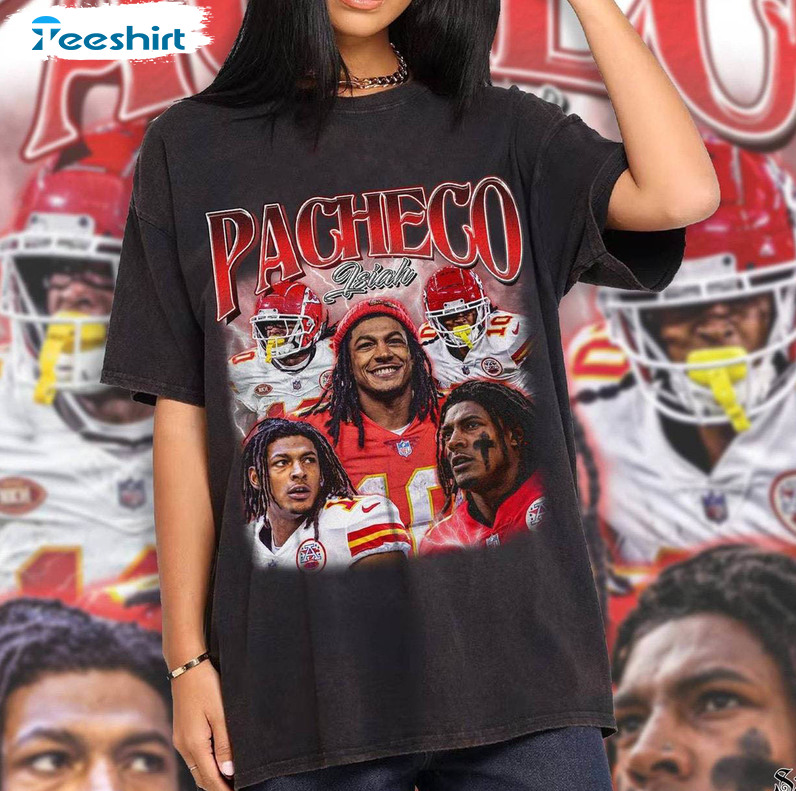 Must Have Pacheco Shirt, Groovy Isiah Pacheco Long Sleeve Crewneck