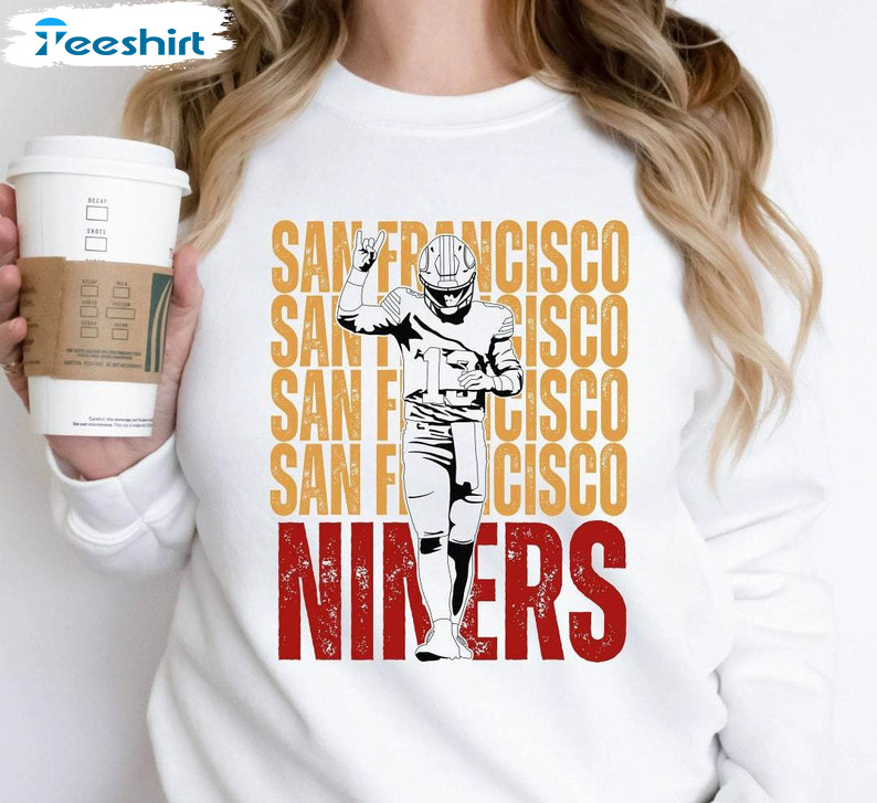 Vintage San Francisco Football Sweatshirt, 49ers Football Long Sleeve Crewneck