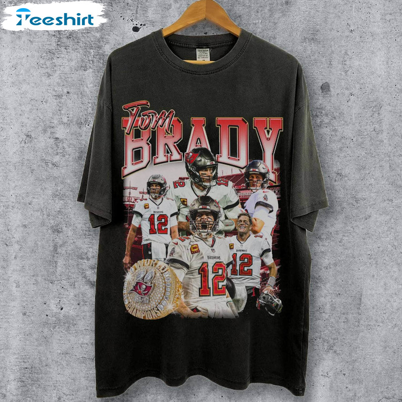 Cool Design Tom Brady Shirt, Comfort Football Crewneck Long Sleeve