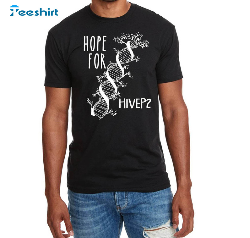 Vintage Hope For Hivep2 T Shirt, Rare Disease Long Sleeve Crewneck