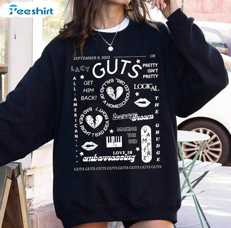 Limited Guts Album Song Olivia Rodrigo Unisex Hoodie, Olivia Rodrigo Shirt Tee Tops