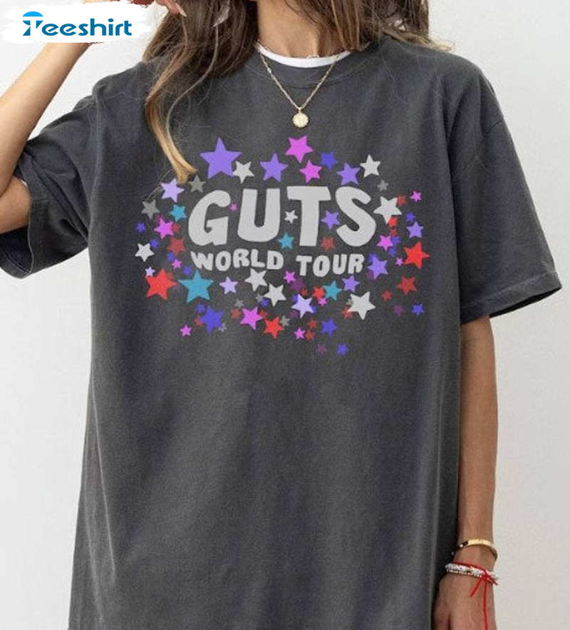 Comfort Olivia Rodrigo Shirt, Guts World Tour 2024 Long Sleeve Crewneck