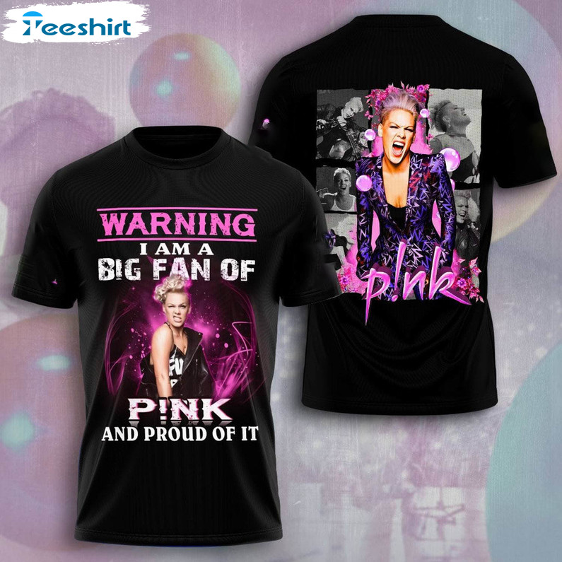Warning I Am A Big Fan Of Pink T Shirt, Unique Pink Summer Carnival Shirt Long Sleeve