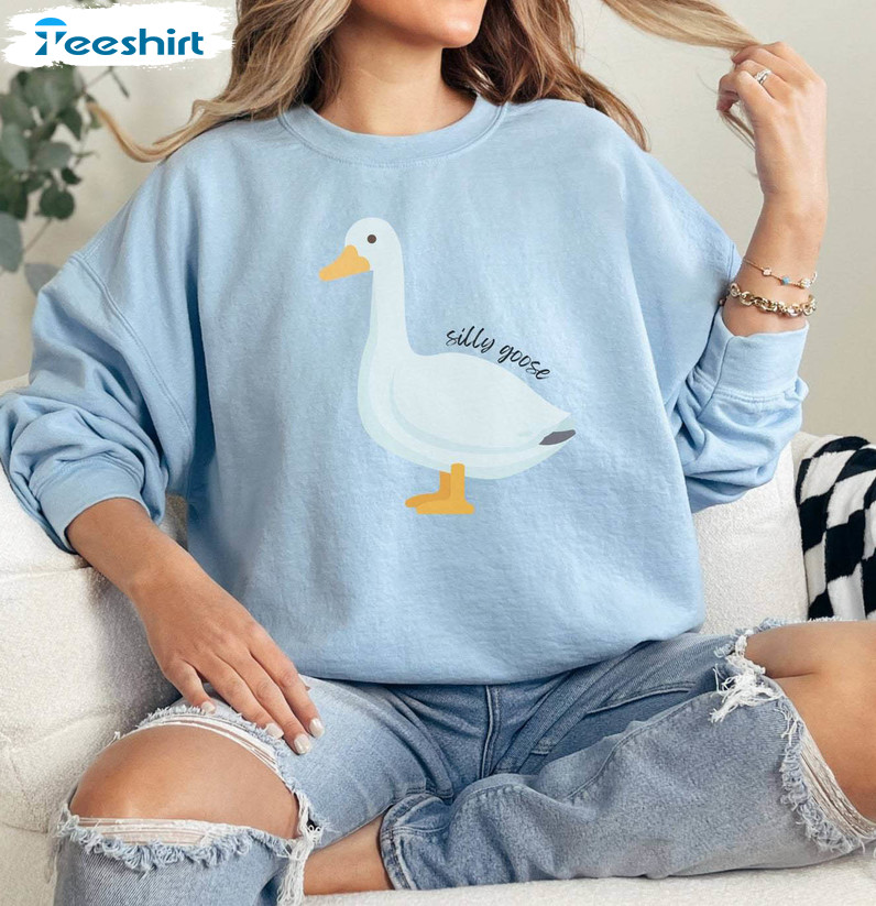 Comfort Silly Goose Unisex Hoodie, Awesome Goose Bumps Shirt Short Sleeve