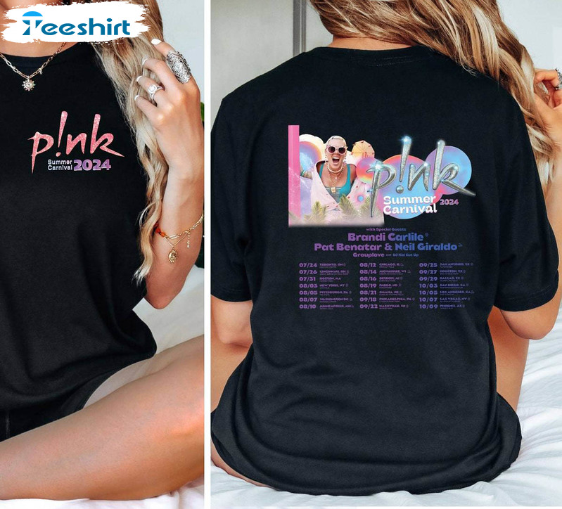 Cool Design Pink Summer Carnival Shirt, Pink Fan Lovers Unisex Hoodie Short Sleeve