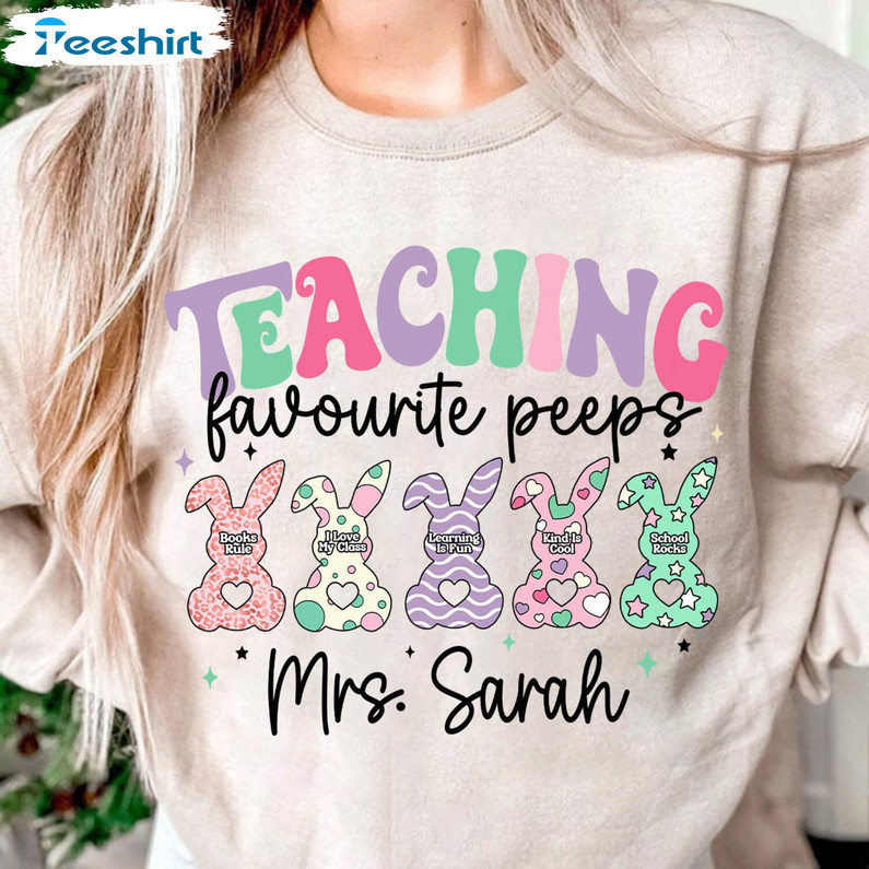 Must Have Teaching My Favorite Peeps Shirt, Funny Teacher Easter Tee Tops Tank Top