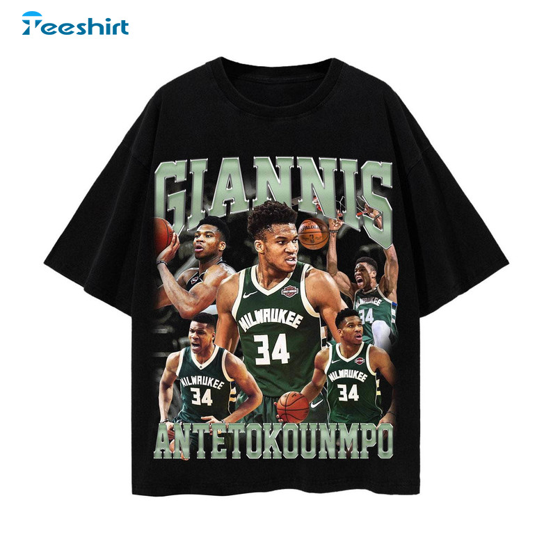 Vintage Giannis Antetokounmpo Shirt, Trendy Basketball Sweatshirt Long Sleeve