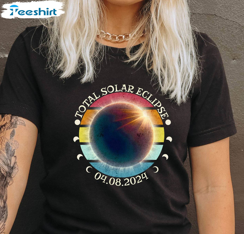 Total Solar Eclipse April 8th 2024 Shirt, North America Tour Short Sleeve Tee Tops