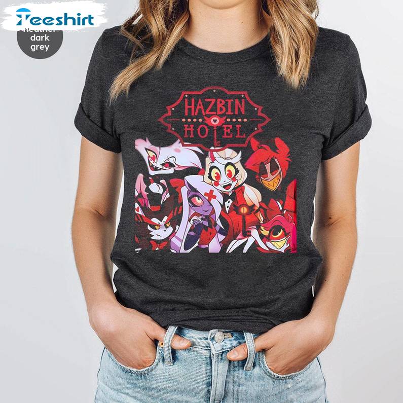 Hazbin Hotel Shirt, Helluva Boss Characters Unisex T Shirt Long Sleeve