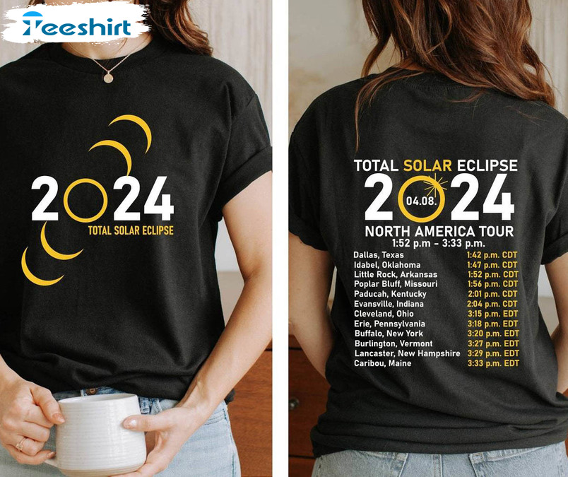 Total Solar Eclipse Shirt, Eclipse Event 2024 Long Sleeve Sweater