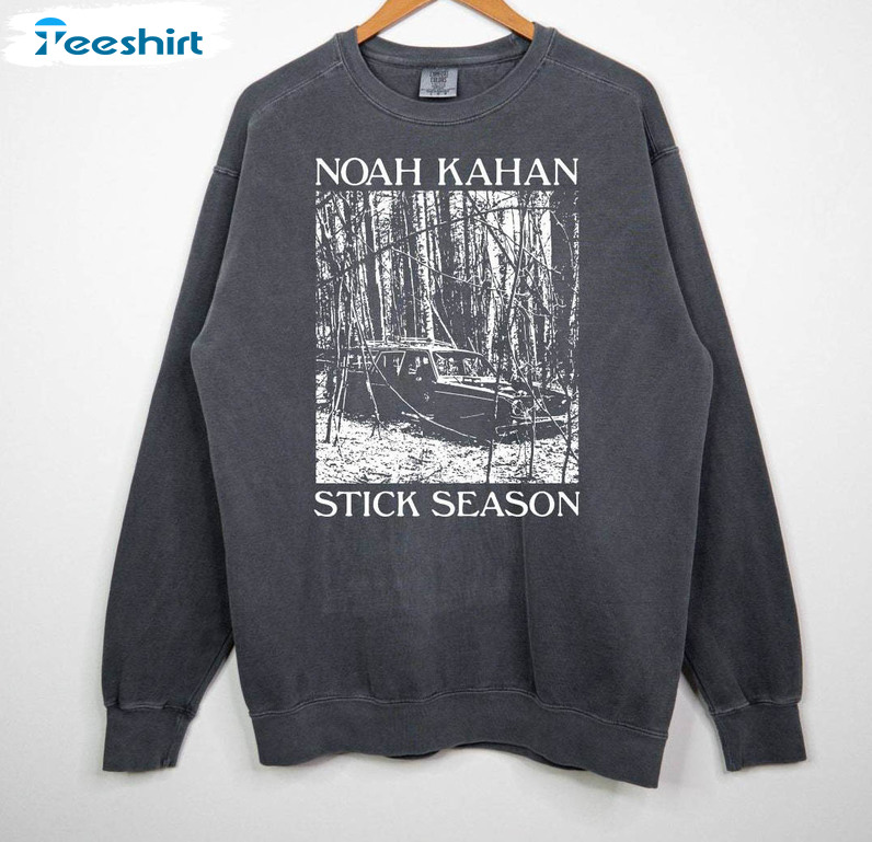 Noah Kahan Sweatshirt, Stick Season Tour Short Sleeve Crewneck Sweatshirt
