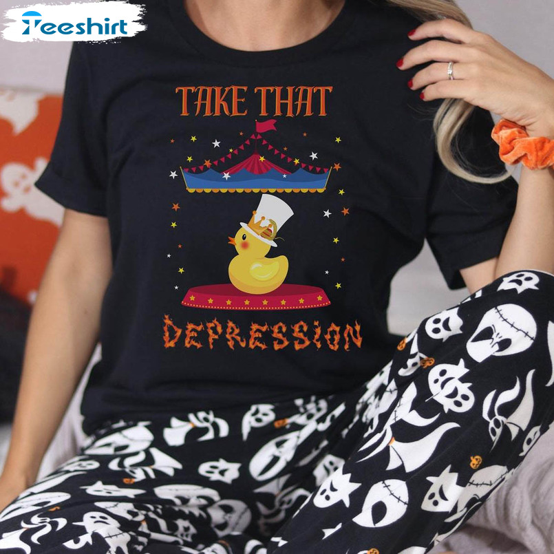 Hazbin Hotel Shirt, Take That Depression Short Sleeve Tee Tops