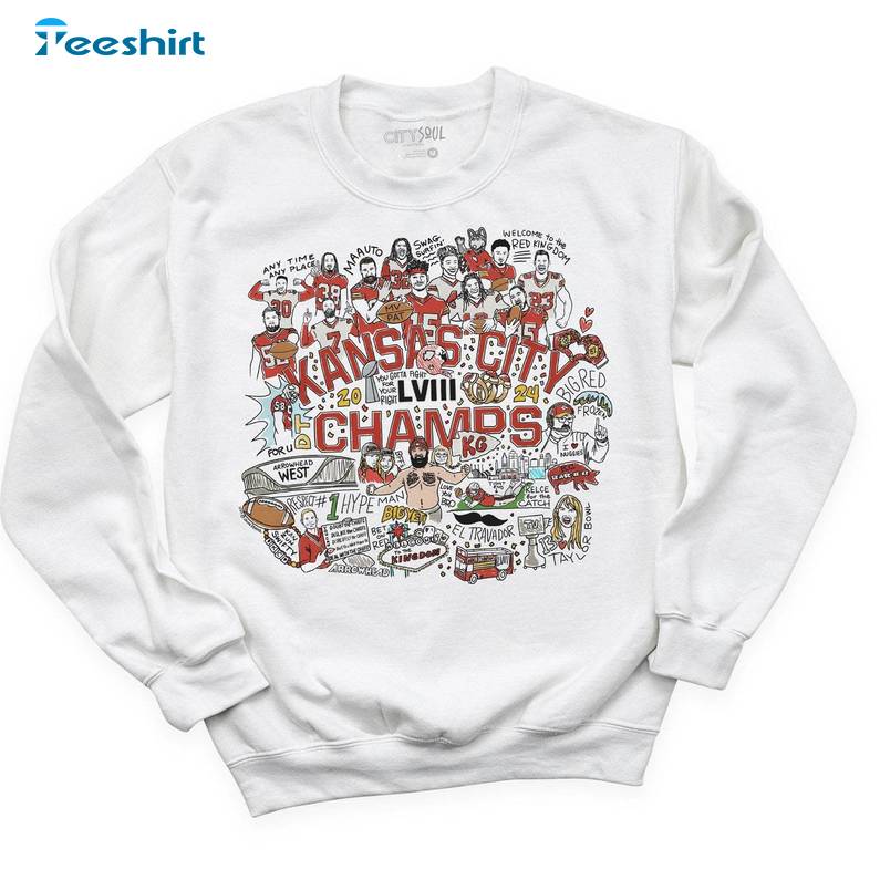 Kc Football Champions 2024 2023 Shirt, Back To Back Kansas City Short Sleeve Long Sleeve