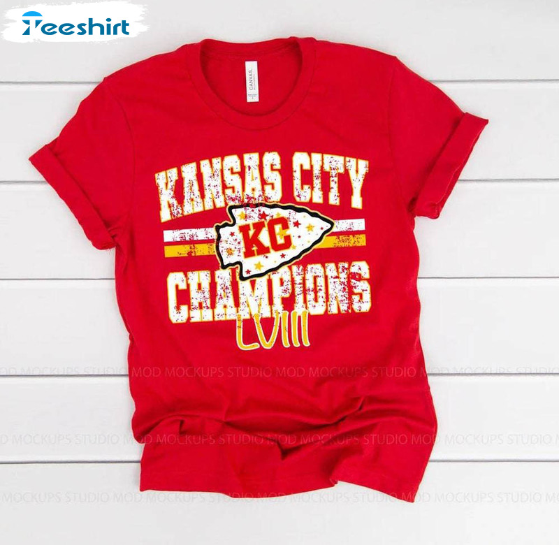 Kansas City Chiefs Shirt, Back To Back Lviii Crewneck Sweatshirt Sweater