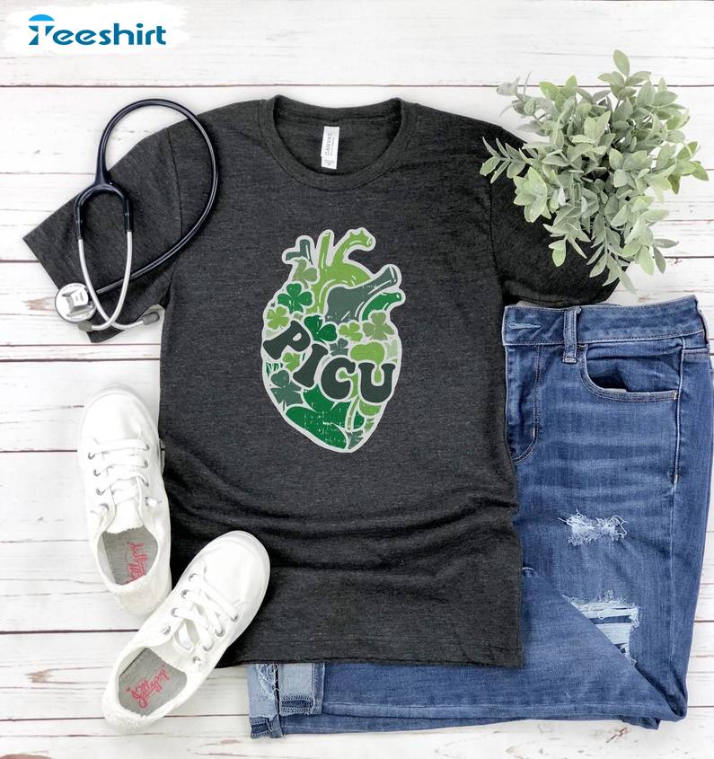 St Patricks Picu Shirt, Shamrock Shuffle Pediatric Icu Tee Tops T-shirt