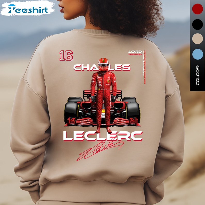 Charles Leclerc Trendy Shirt, Vintage Fomula One Unisex Hoodie Long Sleeve