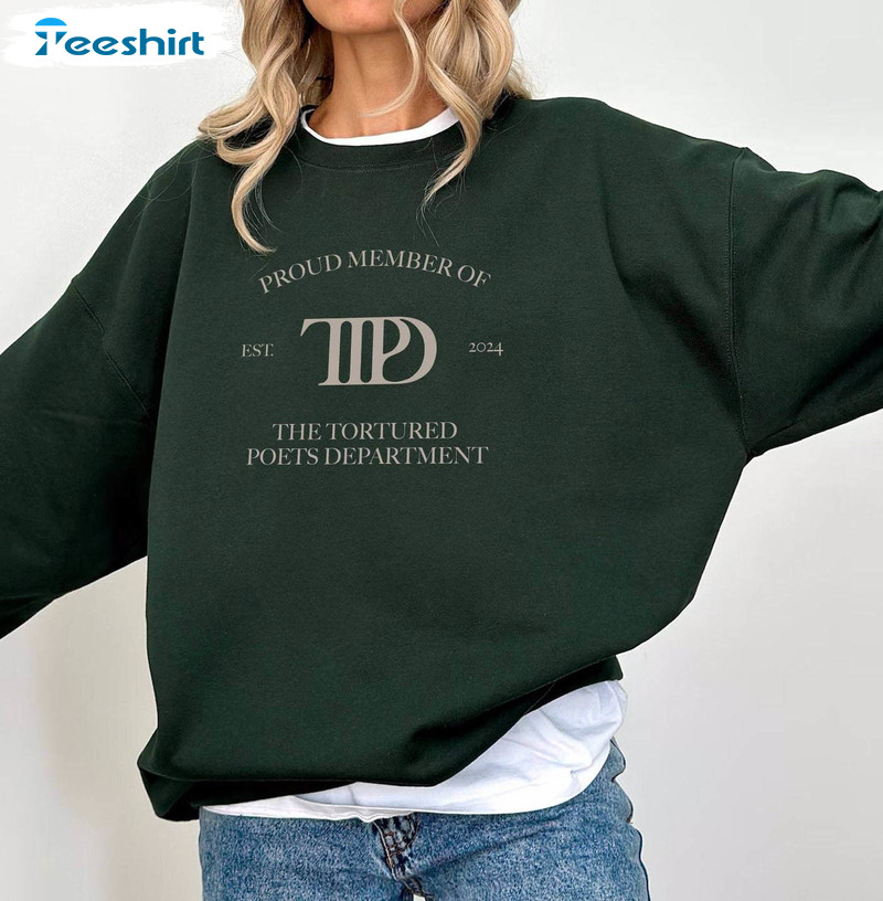 The Tortured Poets Department Sweatshirt, Swifties Trendy Crewneck Sweatshirt Long Sleeve