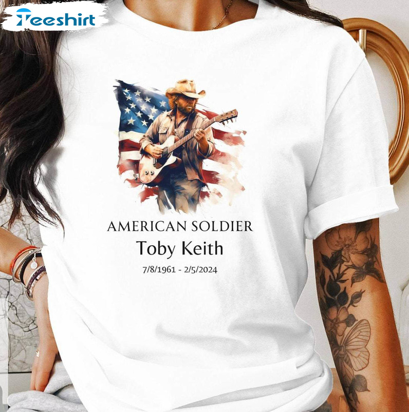 Toby Keith Tribute Unisex Cotton Shirt, American Soldier Memorial Long Sleeve Sweater