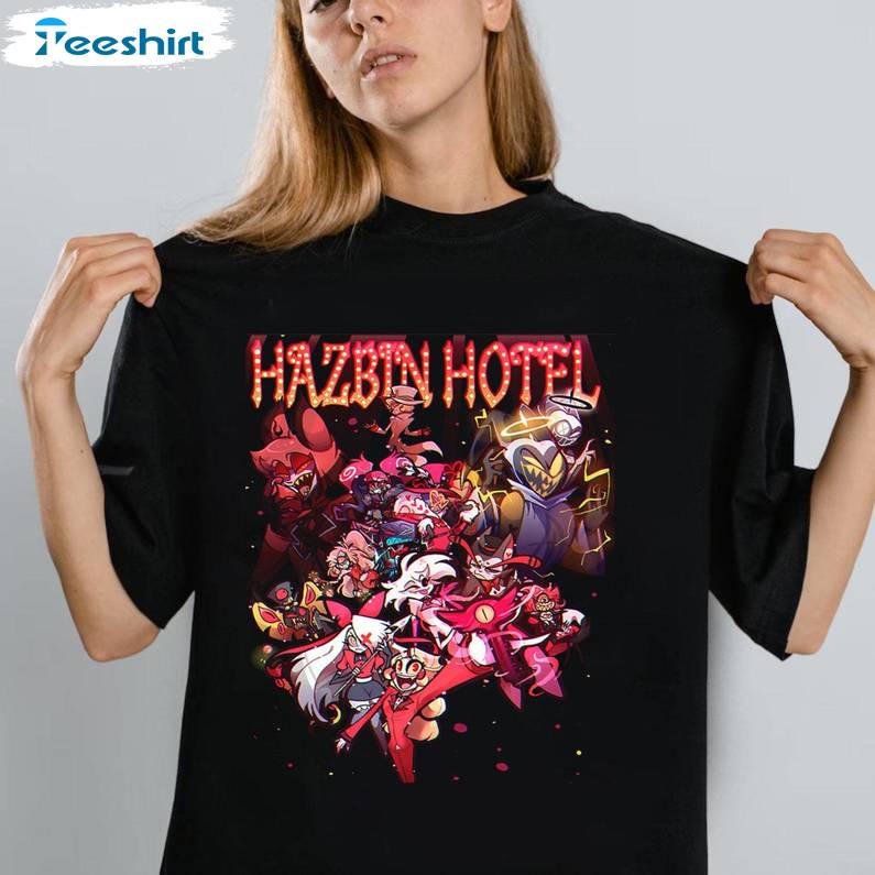 Hazbin Hotel Shirt, Helluva Boss Characters Crewneck Sweatshirt T-shirt