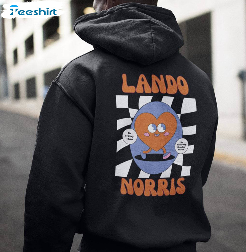 Creative Lando Norris Shirt, Funny It's Friday Then Cartoon Short Sleeve Sweater