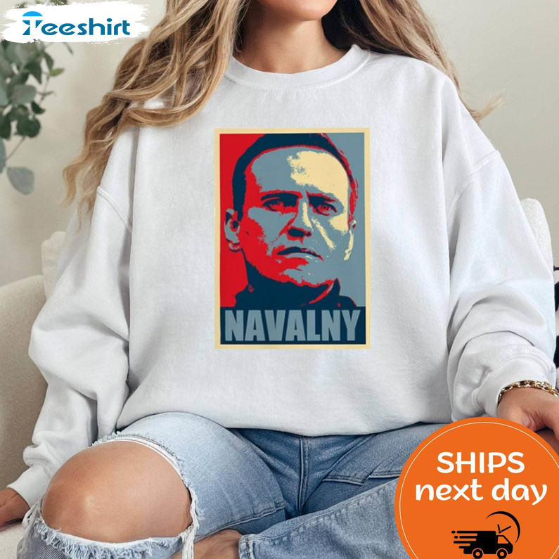 New Rare Alexei Navalny Shirt, Creative Navalny Face Sweatshirt Crewneck