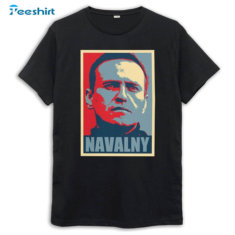 Alexei Navalny Inspired Shirt, Rip Alexei Navalny 1976 2024 Unisex Hoodie Short Sleeve