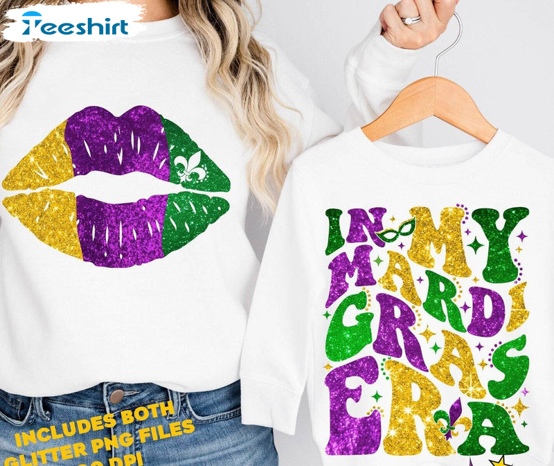 Funny In My Mardi Gras Era Shirt , Awesome Mardi Gras Lips Long Sleeve Tee Tops