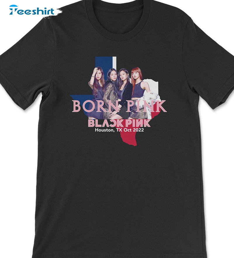 Born Pink Tour 2022 Shirt - Texas Black Pink Crewneck Unisex Hoodie