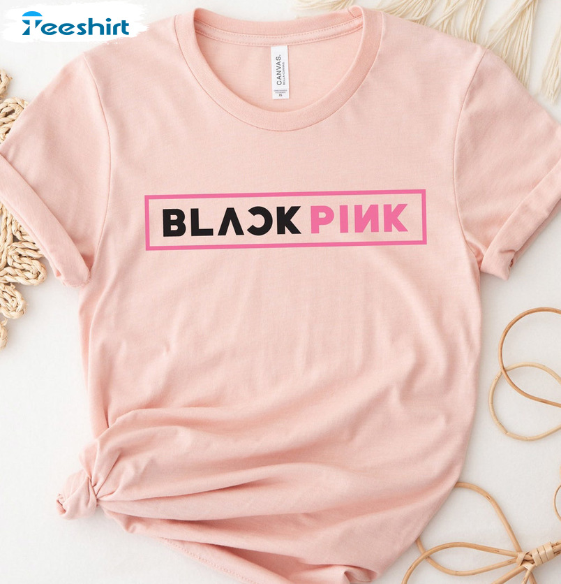 Black Pink Vintage Shirt - Kpop Music Trending Short Sleeve Tee Tops