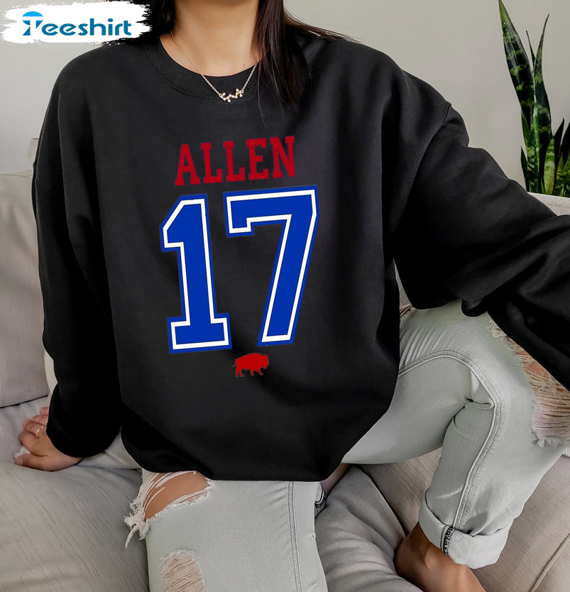 Josh Allen Men's Crewneck Sweatshirt PC850, Buffalo Football Men's  Crewneck Sweatshirt