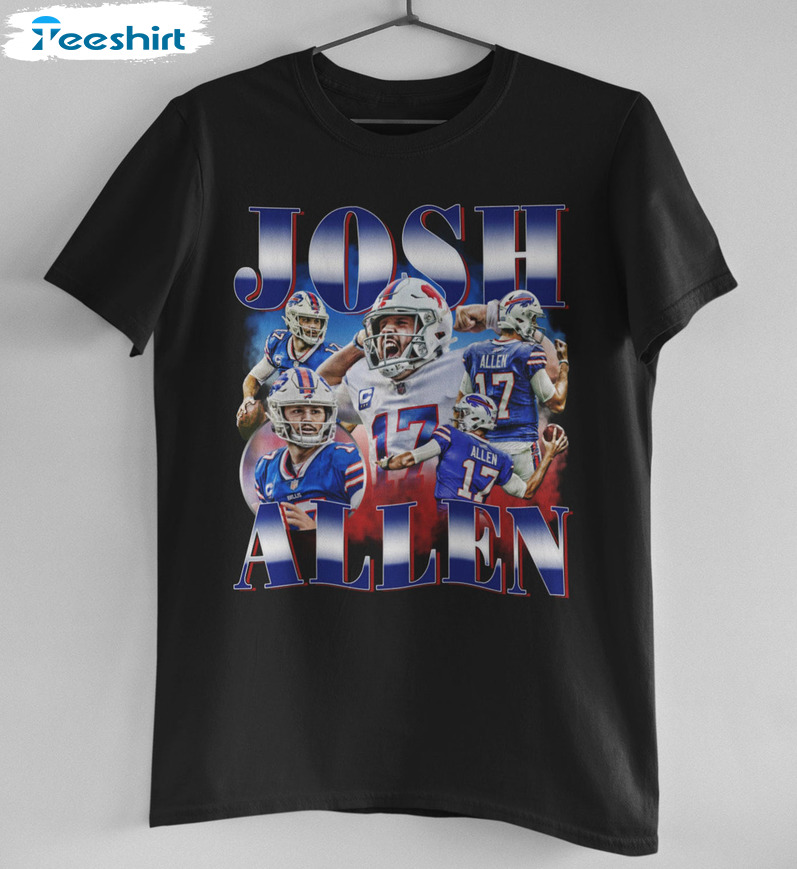 Vintage Josh Allen Shirt Bootleg Retro 90's Fans Hoodie Gift Josh Allen  Merch Sweatshirt - Family Gift Ideas That Everyone Will Enjoy