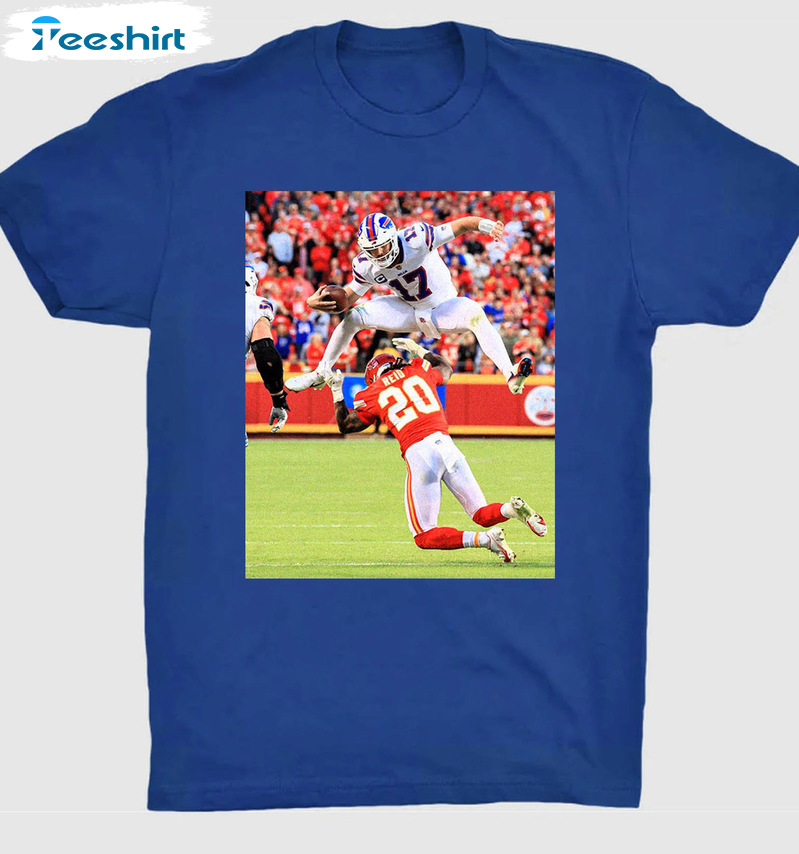 Josh Allen Shirt - Buf Vs Kc Air Allen Short Sleeve Sweatshirt