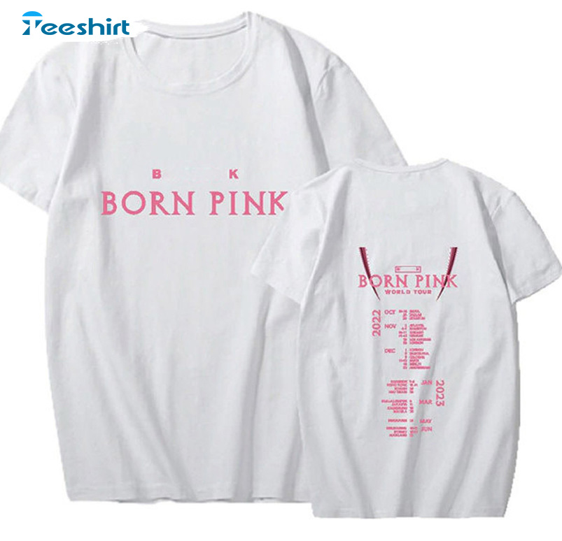 Born Pink Shirt - Blackpink World Tour Short Sleeve Crewneck