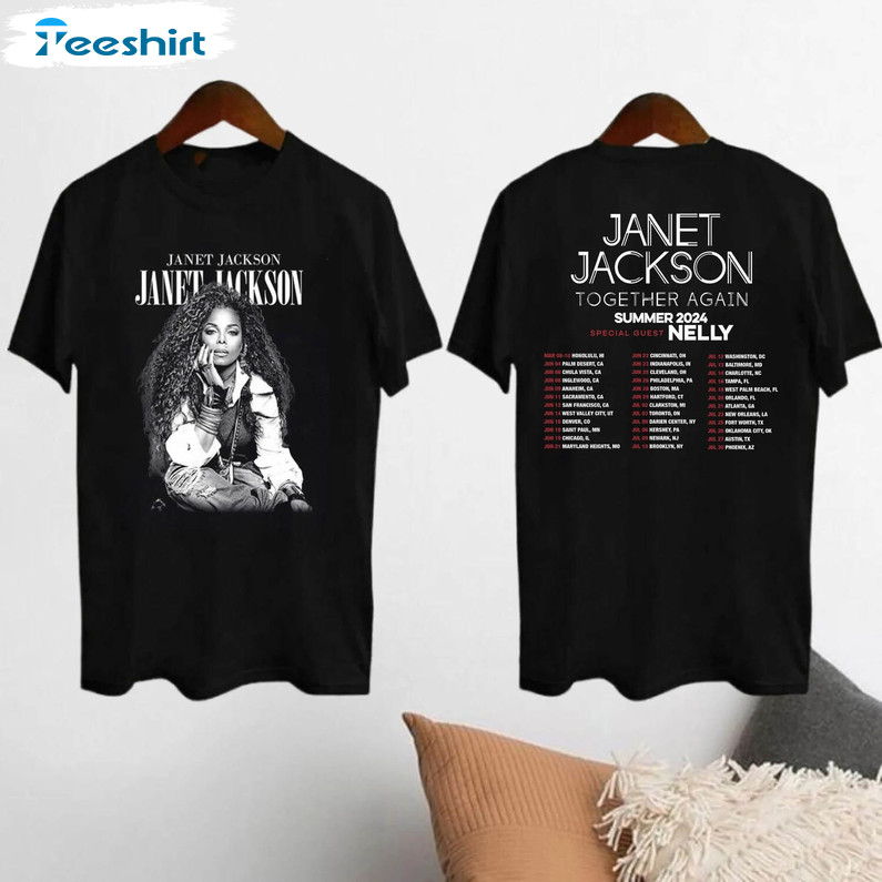 Janet Jackson 2024 Tour Shirt, Together Again Summer 2024 Concert Long Sleeve T-shirt