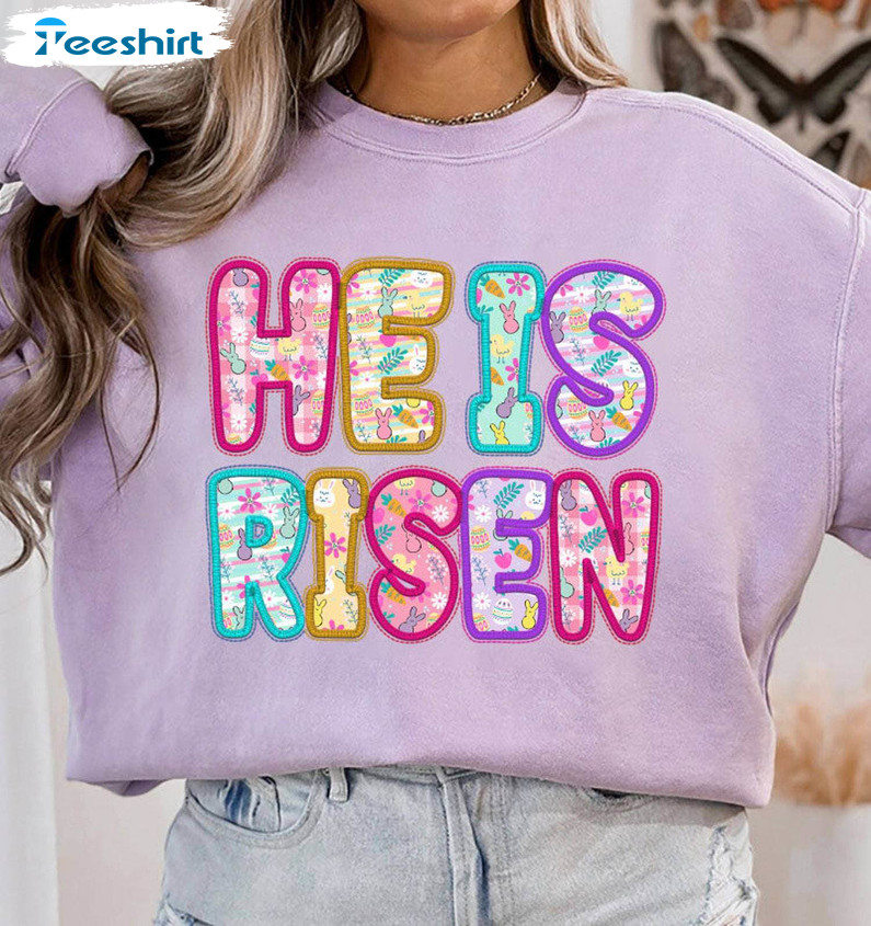 He Is Risen Png Matthew 28 6 Retro Shirt, Easter Christian Unisex Hoodie Tee Tops