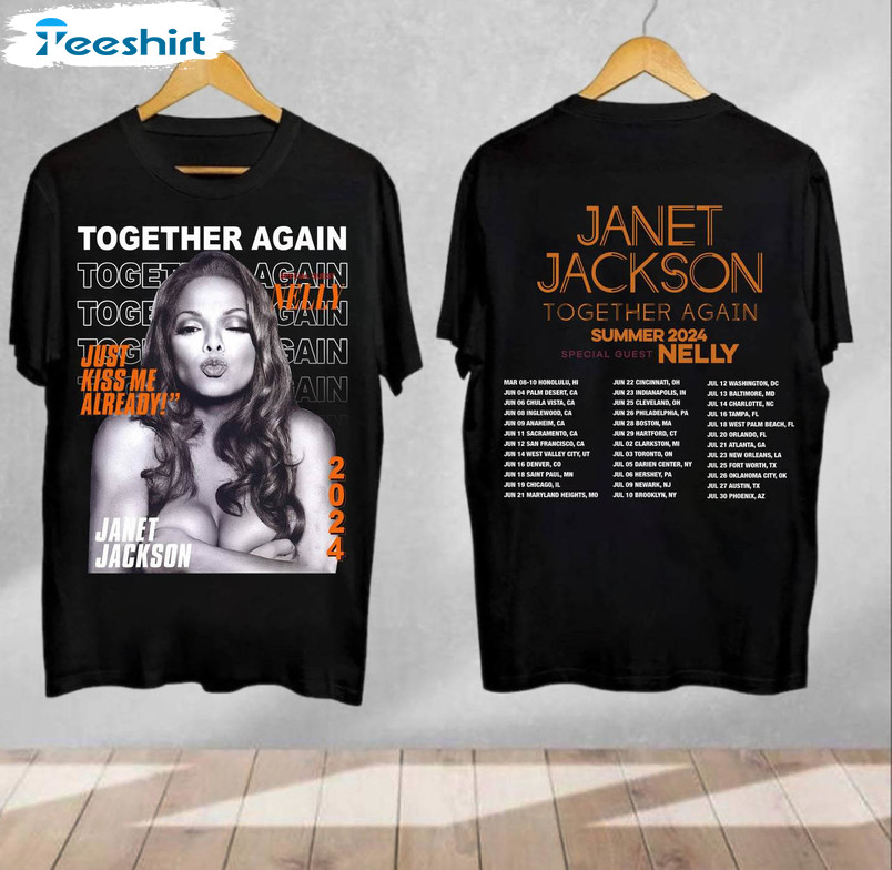 Janet Jackson Together Again Summer Tour Shirt, Trendy Music Tee Tops Tank Top