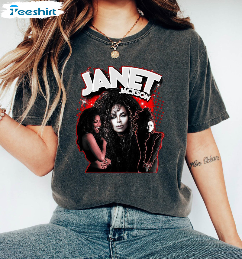 Janet Jackson Shirt , Janet Jackson Tour 2024 Comfort Short Sleeve Tee Tops