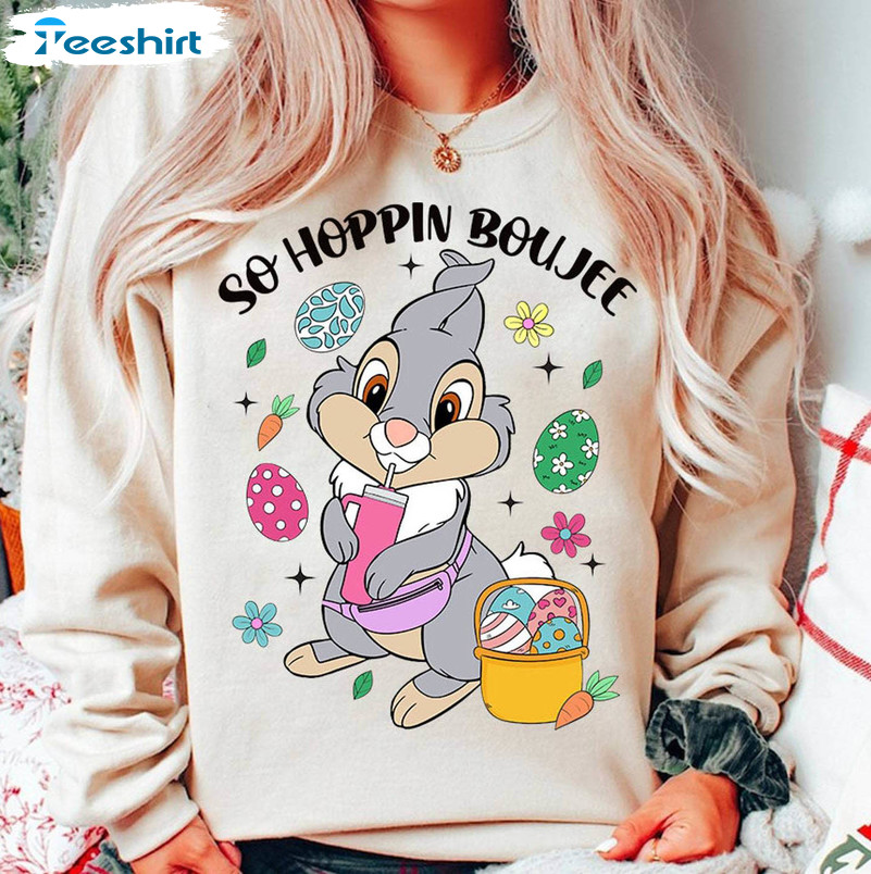 So Hoppin Boujee Tumbler Belt Bag Shirt, Happy Easter Day Crewneck Sweatshirt Sweater